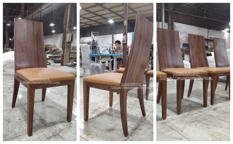 hiện đại là mẫu ghế ăn gỗ óc chó bọc da Ý phong cách hiện đại. Mẫu ghế ăn gỗ óc chó bọc da Ý phong cách hiện đại là sự lựa chọn hoàn hảo để trang trí không gian nội thất phòng ăn của các căn hộ chung cư, biệt thự, nhà phố hiện đại.
